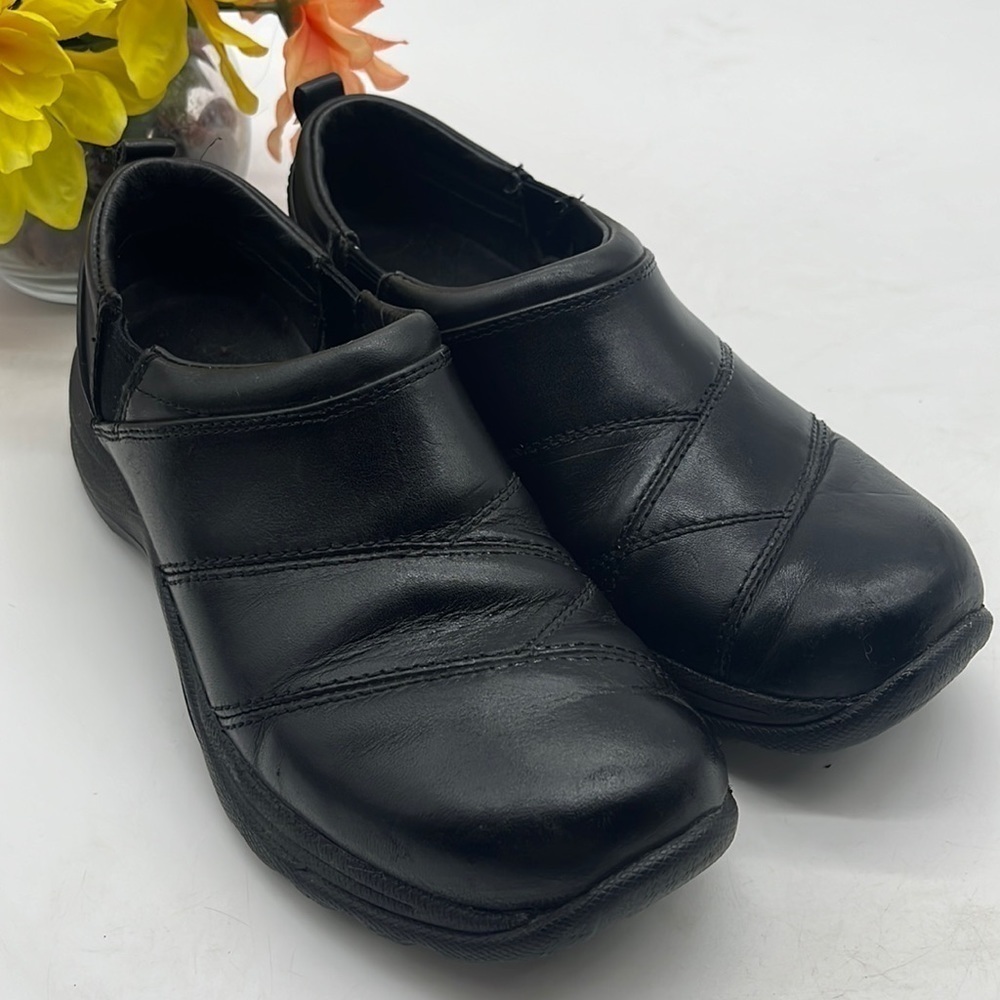 L.L. Bean Black leather Slip on Loafer Sz 7.5 BLO7259C